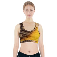 Honeycomb With Bees Sports Bra With Pocket