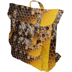 Honeycomb With Bees Buckle Up Backpack by Apen