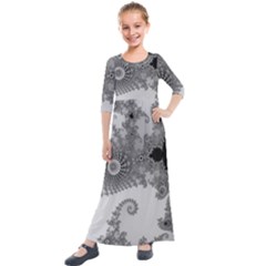 Apple Males Almond Bread Abstract Mathematics Kids  Quarter Sleeve Maxi Dress