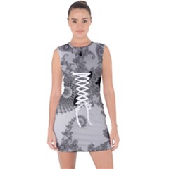 Apple Males Almond Bread Abstract Mathematics Lace Up Front Bodycon Dress by Apen