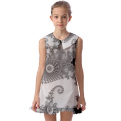 Apple Males Almond Bread Abstract Mathematics Kids  Pilgrim Collar Ruffle Hem Dress by Apen