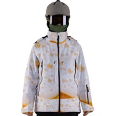 Beer Foam Texture Macro Liquid Bubble Men s Zip Ski And Snowboard Waterproof Breathable Jacket by Cemarart