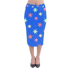 Background Star Darling Galaxy Velvet Midi Pencil Skirt