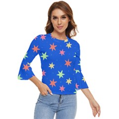 Background Star Darling Galaxy Bell Sleeve Top