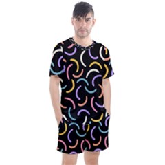 Abstract Pattern Wallpaper Men s Mesh T-shirt And Shorts Set