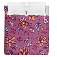 Flowers Petals Leaves Foliage Duvet Cover Double Side (queen Size)