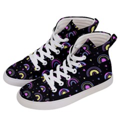 Wallpaper Pattern Rainbow Women s Hi-top Skate Sneakers by Maspions