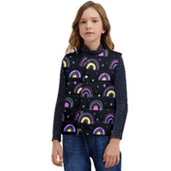 Wallpaper Pattern Rainbow Kid s Button Up Puffer Vest	