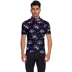 Wallpaper Pattern Rainbow Men s Short Sleeve Cycling Jersey by Maspions