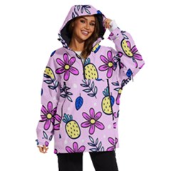 Flowers Petals Pineapples Fruit Women s Ski And Snowboard Waterproof Breathable Jacket