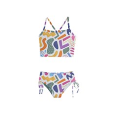 Abstract Pattern Background Girls  Tankini Swimsuit