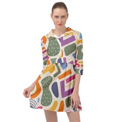 Abstract Pattern Background Mini Skater Shirt Dress