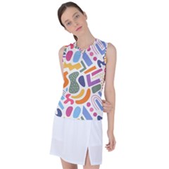 Abstract Pattern Background Women s Sleeveless Sports Top