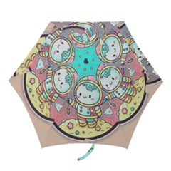 Boy Astronaut Cotton Candy Childhood Fantasy Tale Literature Planet Universe Kawaii Nature Cute Clou Mini Folding Umbrellas