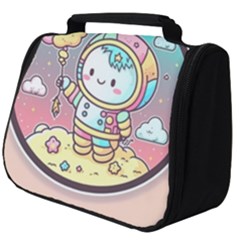 Boy Astronaut Cotton Candy Childhood Fantasy Tale Literature Planet Universe Kawaii Nature Cute Clou Full Print Travel Pouch (big)