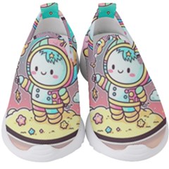 Boy Astronaut Cotton Candy Childhood Fantasy Tale Literature Planet Universe Kawaii Nature Cute Clou Kids  Slip On Sneakers by Maspions