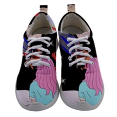 Girl Bed Space Planets Spaceship Rocket Astronaut Galaxy Universe Cosmos Woman Dream Imagination Bed Women Athletic Shoes