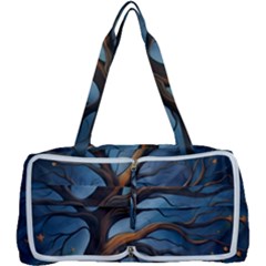 Tree Branches Mystical Moon Expressionist Oil Painting Acrylic Painting Abstract Nature Moonlight Ni Multi Function Bag