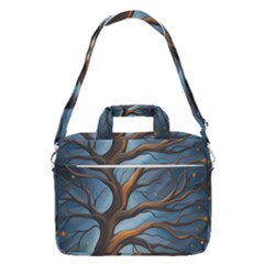 Tree Branches Mystical Moon Expressionist Oil Painting Acrylic Painting Abstract Nature Moonlight Ni Macbook Pro 13  Shoulder Laptop Bag 