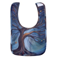 Tree Branches Mystical Moon Expressionist Oil Painting Acrylic Painting Abstract Nature Moonlight Ni Baby Bib