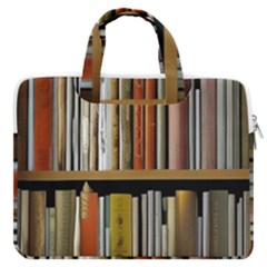 Book Nook Books Bookshelves Comfortable Cozy Literature Library Study Reading Reader Reading Nook Ro Macbook Pro 16  Double Pocket Laptop Bag 