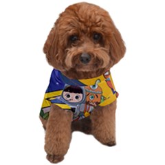 Astronaut Moon Monsters Spaceship Universe Space Cosmos Dog T-shirt