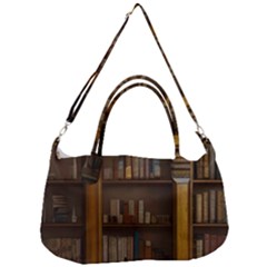 Books Book Shelf Shelves Knowledge Book Cover Gothic Old Ornate Library Removable Strap Handbag