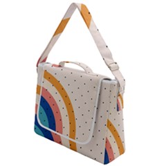 Abstract Geometric Bauhaus Polka Dots Retro Memphis Rainbow Box Up Messenger Bag by Maspions