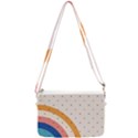 Abstract Geometric Bauhaus Polka Dots Retro Memphis Rainbow Double Gusset Crossbody Bag View2