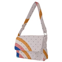 Abstract Geometric Bauhaus Polka Dots Retro Memphis Rainbow Full Print Messenger Bag (m) by Maspions