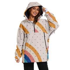 Abstract Geometric Bauhaus Polka Dots Retro Memphis Rainbow Women s Ski And Snowboard Waterproof Breathable Jacket