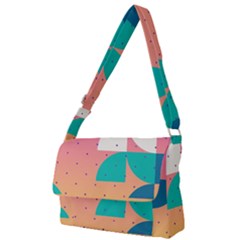 Abstract Geometric Bauhaus Polka Dots Retro Memphis Art Full Print Messenger Bag (l) by Maspions