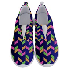 Background Pattern Geometric Pink Yellow Green No Lace Lightweight Shoes