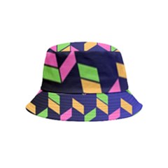 Background Pattern Geometric Pink Yellow Green Bucket Hat (kids)