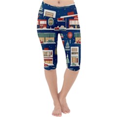 Cars Snow City Landscape Vintage Old Time Retro Pattern Lightweight Velour Cropped Yoga Leggings