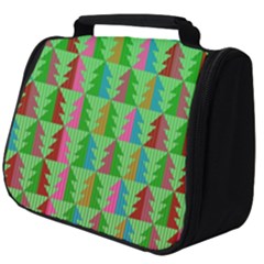 Trees Pattern Retro Pink Red Yellow Holidays Advent Christmas Full Print Travel Pouch (big)