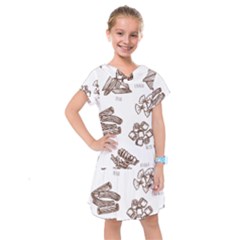 Pasta Mie Spageti Rigatoni Lasagna Kids  Drop Waist Dress by Askadina