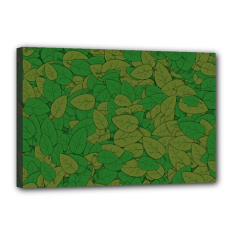 Vectors Leaves Background Plant Canvas 18  X 12  (stretched)