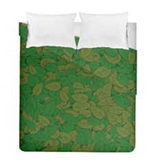 Vectors Leaves Background Plant Duvet Cover Double Side (full/ Double Size) by Askadina