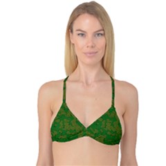 Vectors Leaves Background Plant Reversible Tri Bikini Top