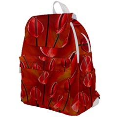 Flowers Red Top Flap Backpack by Askadina