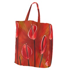 Flowers Red Giant Grocery Tote by Askadina