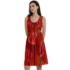 Flowers Red Classic Skater Dress by Askadina