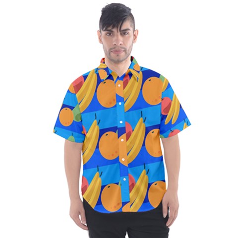 Fruit Texture Wave Fruits Men s Short Sleeve Shirt by Askadina