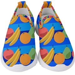 Fruit Texture Wave Fruits Kids  Slip On Sneakers by Askadina