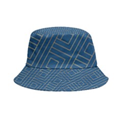 Plaid Background Blue Inside Out Bucket Hat