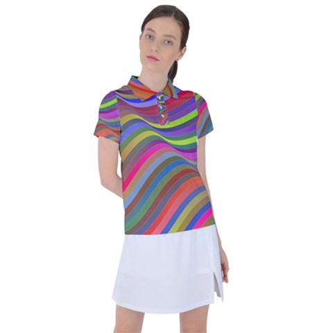 Psychedelic Surreal Background Women s Polo T-shirt by Askadina