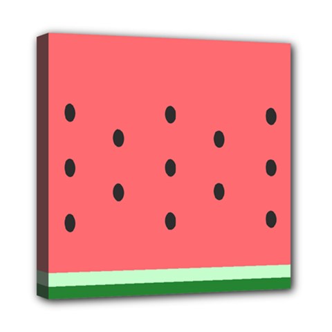 Watermelon Melon Fruit Healthy Food Meal Breakfast Lunch Juice Lemonade Summer Mini Canvas 8  X 8  (stretched)