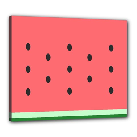 Watermelon Melon Fruit Healthy Food Meal Breakfast Lunch Juice Lemonade Summer Canvas 24  X 20  (stretched)