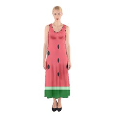 Watermelon Melon Fruit Healthy Food Meal Breakfast Lunch Juice Lemonade Summer Sleeveless Maxi Dress